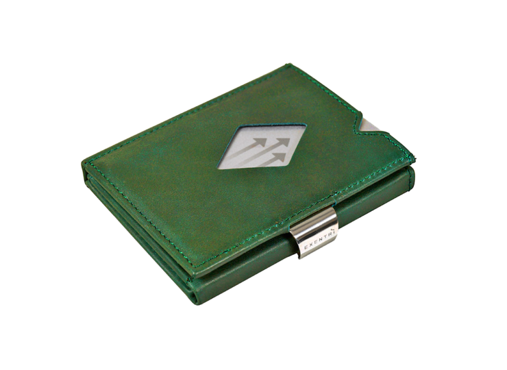 キャッシュレス時代におすすめ! コンパクトなのに大容量。本革製三つ折り財布「エキセントリ ウォレット グリーンコブラ (緑)」 EXD333  EXENTRI (エキセントリ) 公式ウェブサイト