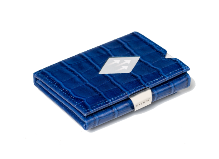 EXENTRI エキセントリの三つ折り、マルチウォレット ブルー - 折り財布